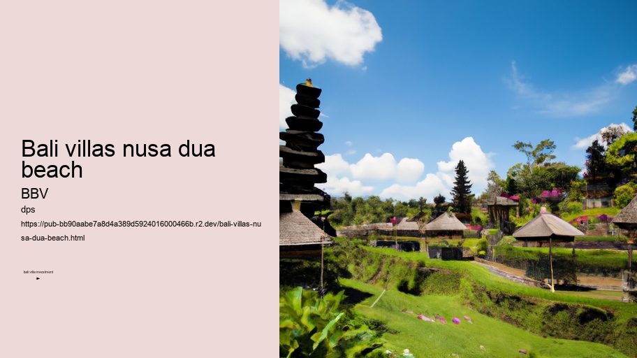 bali villas nusa dua beach